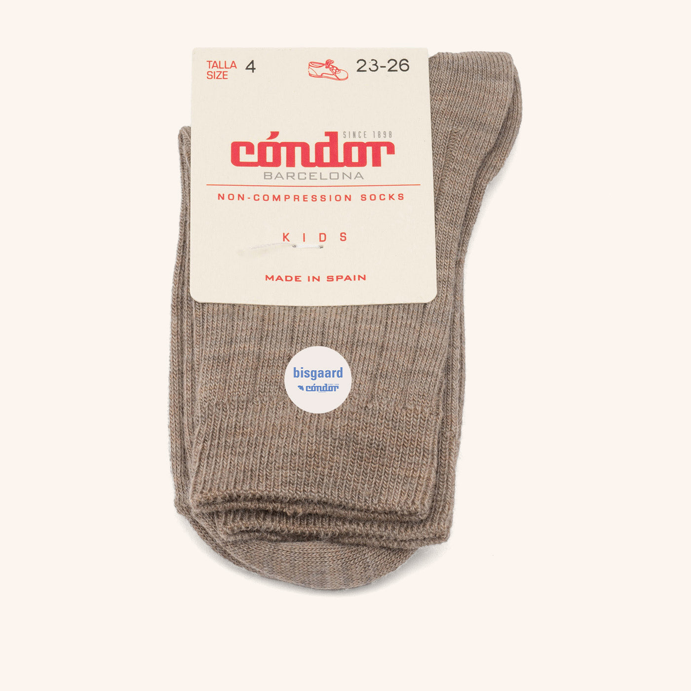 bisgaard x Cóndor merino wool rib short socks arena