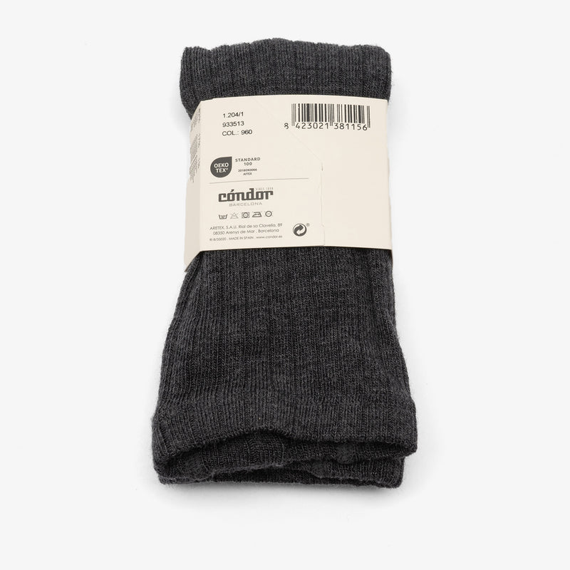 bisgaard x Cóndor merino wool rib tights marengo