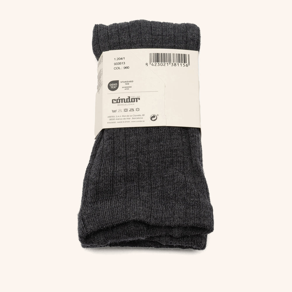 bisgaard x Cóndor merino wool rib tights marengo