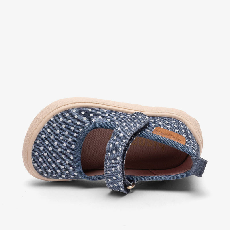 bisgaard barefoot ballet navy dots