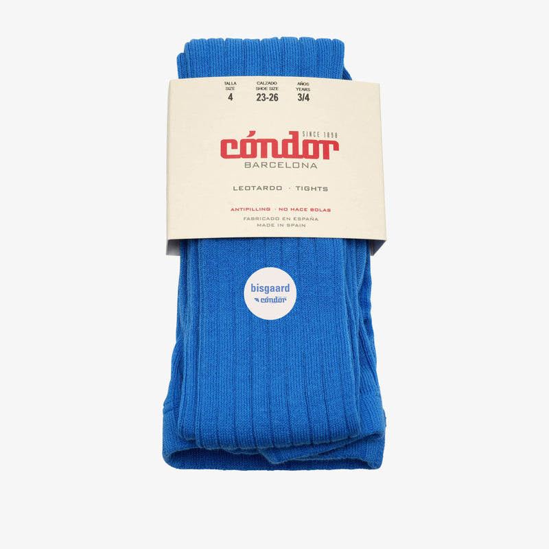 bisgaard x Cóndor cotton rib tights eletric blue