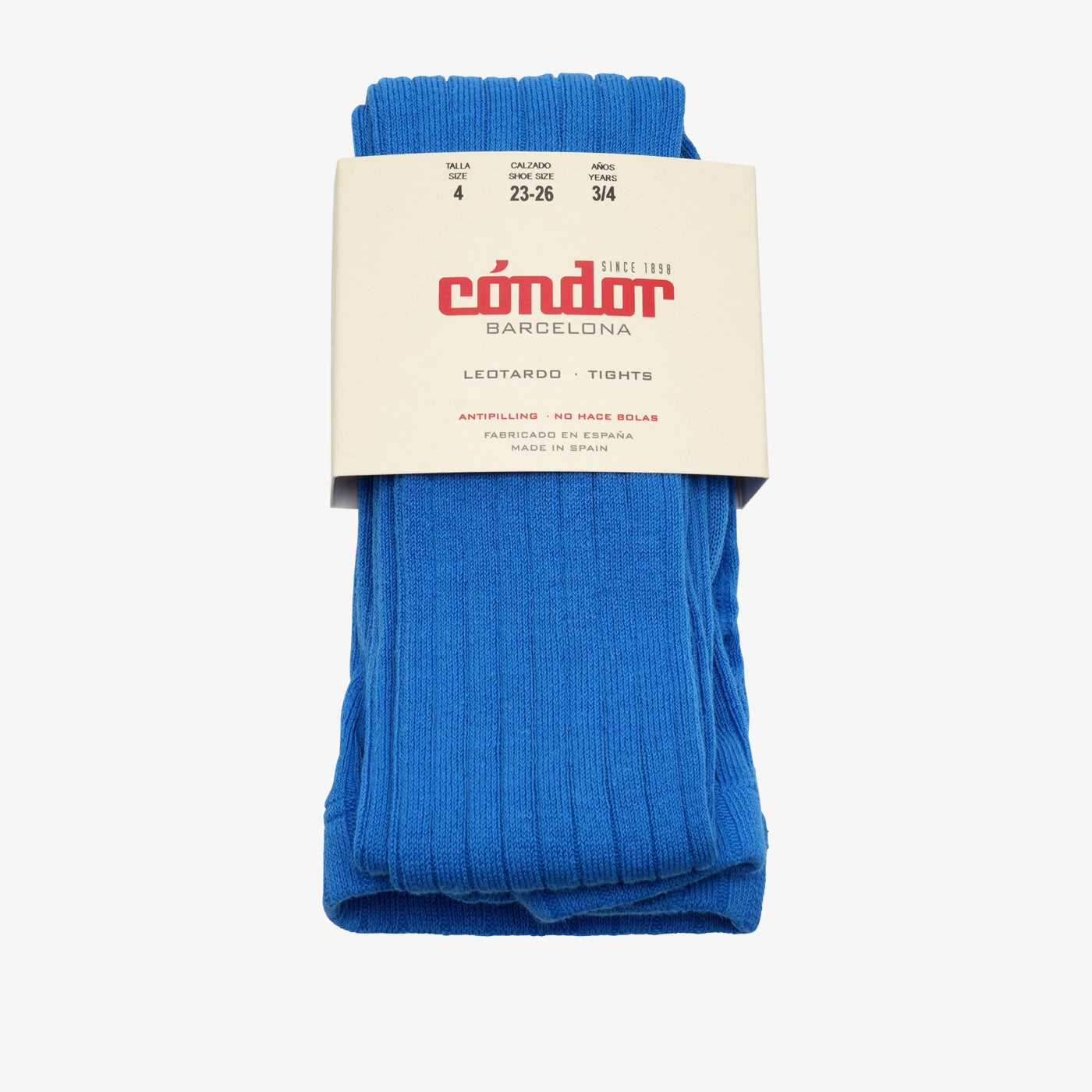 bisgaard x Cóndor cotton rib tights eletric blue
