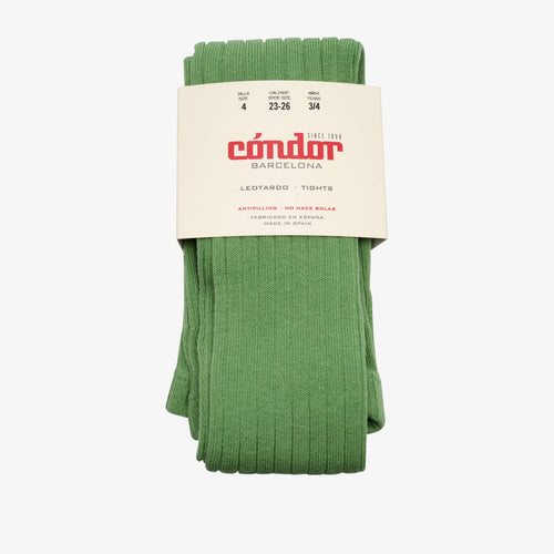 bisgaard x Cóndor cotton rib tights pear