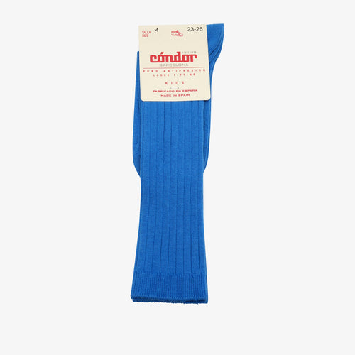 bisgaard x Cóndor cotton rib knee high socks eletric blue