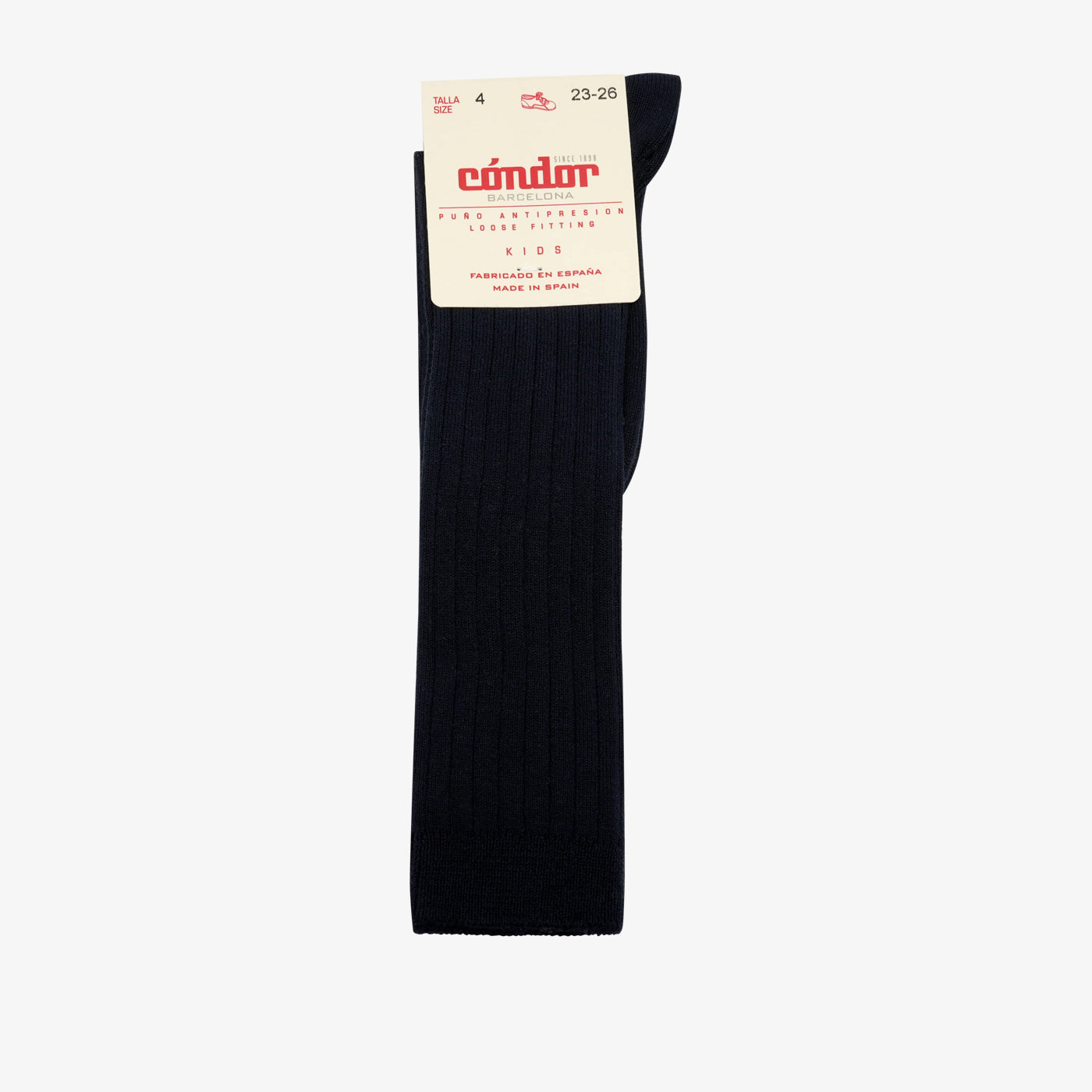 bisgaard x Cóndor cotton rib knee high socks navy
