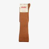 bisgaard x Cóndor cotton rib knee high socks canela