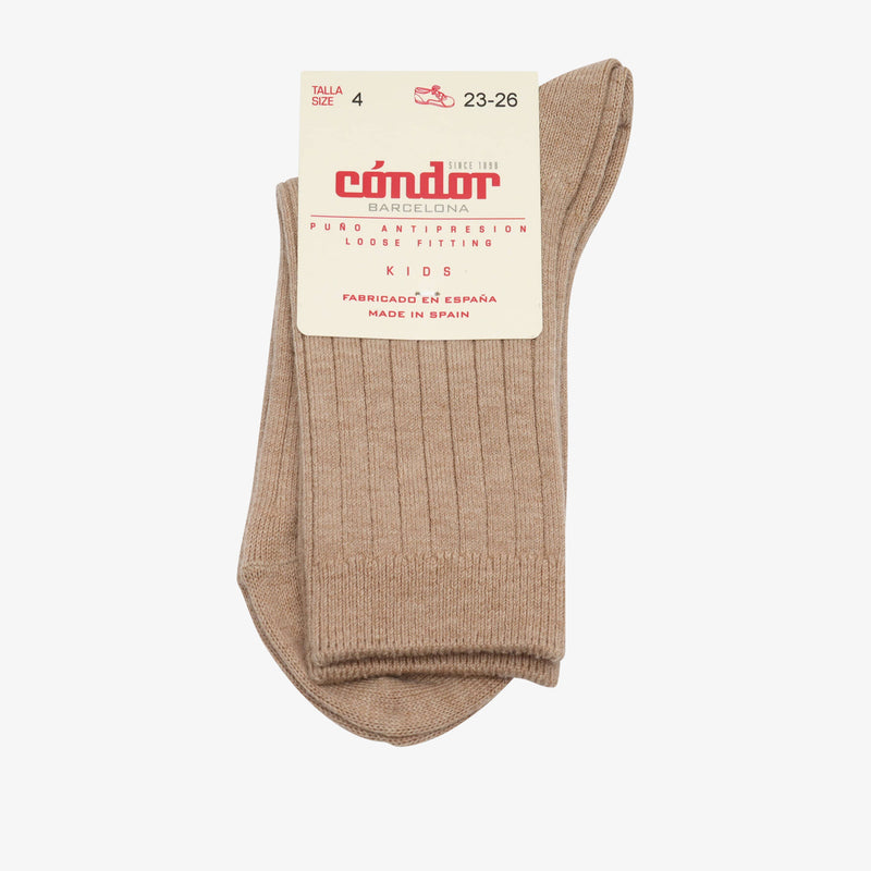 bisgaard x Cóndor cotton rib short socks nougat