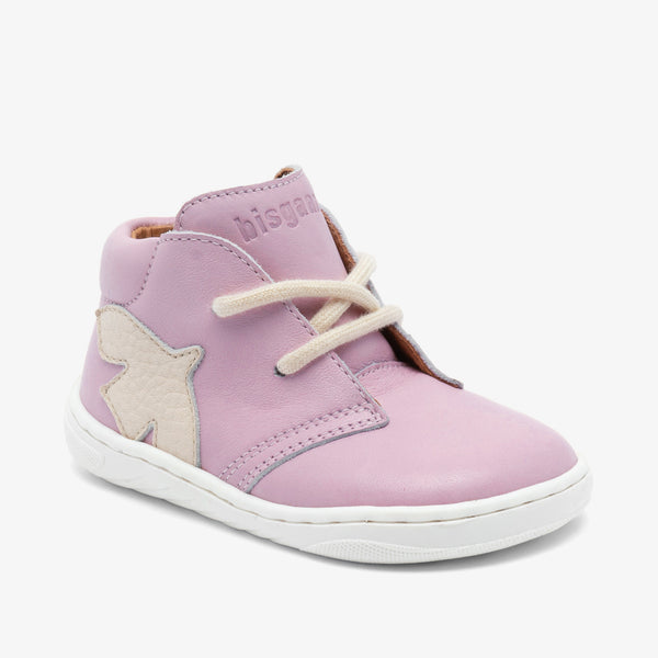 bisgaard barefoot theodore l candyfloss - pink leather kids shoes