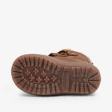 Brown bisgaard storm lamb coffee children's shoes with cozy wool lining