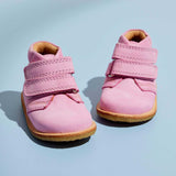 A pair of Bisgaard tue v pink shoes for girls, featuring a comfortable design and stylish pink color