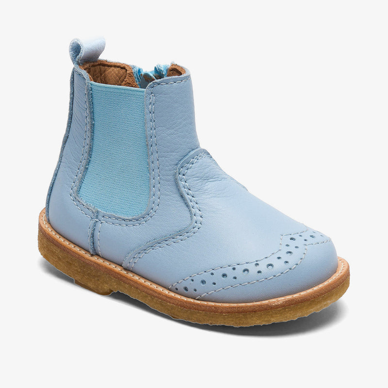 bisgaard sus baby blue shoes for baby boys with soft suede material