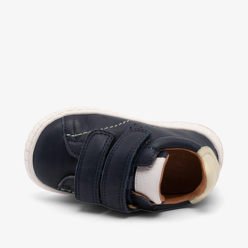 bisgaard julian night kids' shoes in navy blue and white