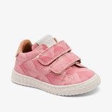 bisgaard julian flamingo kids' sneakers in pink with embroidered flamingo design