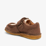 bisgaard holden v brown leather shoes for boys with durable rubber soles