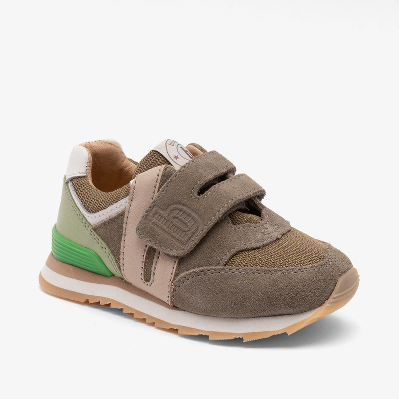 Bisgaard Winston Khaki Sneaker aus Wildleder und Textil für Kinder