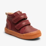 Pair of Bisgaard Cuba Rhubarb Leather Shoes for Kids, perfect for outdoor activities