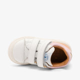 bisgaard mika white kids leather shoes with velcro straps and stylish design