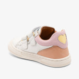 A pair of bisgaard mika white shoes for kids with durable design and comfortable fit