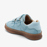 Kids' Bisgaard Bay V Ice Blue Leather Sandals with Velcro Straps