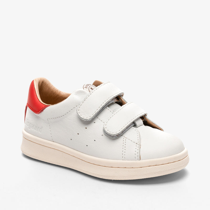 bisgaard renee white leather sneakers for kids with lace-up design