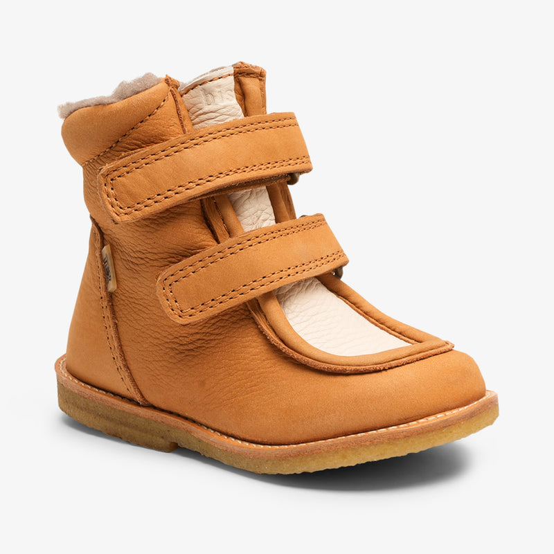 bisgaard flor v tex cognac Kinderschuhe aus atmungsaktivem Leder mit rutschfester Sohle