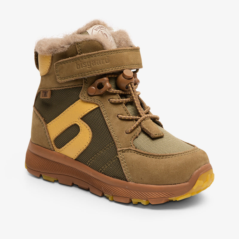 Brown bisgaard marlon tex moss waterproof boots for kids playing outdoors