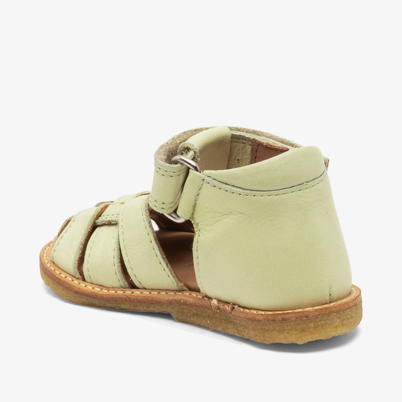 bisgaard ami light matcha children's sneakers with green laces and comfortable design