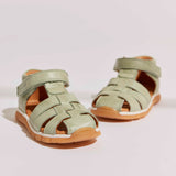 bisgaard billie jade leather shoes for girls in mint green