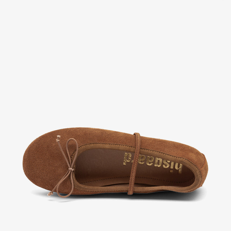 Bisgaard Palma Cinnamon Leather Shoes for Kids with Side Zipper