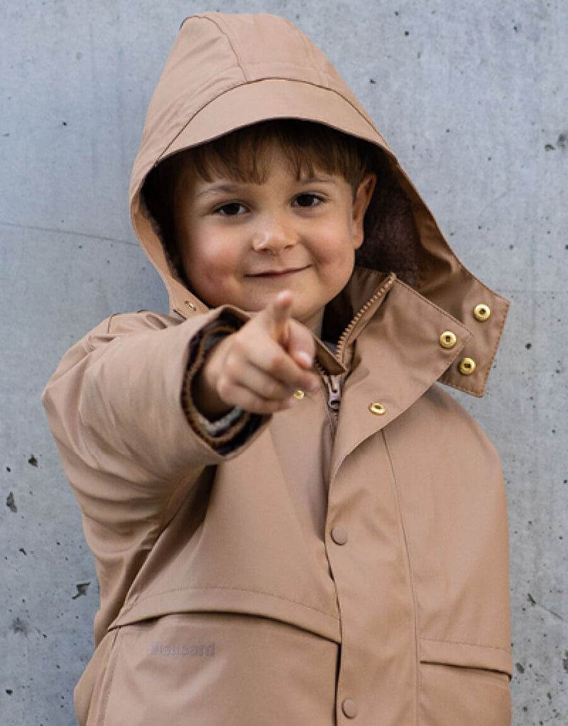 aarhus rain jacket wool caramel